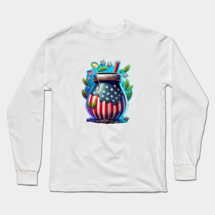 Yerba Mate American Flag Long Sleeve T-Shirt